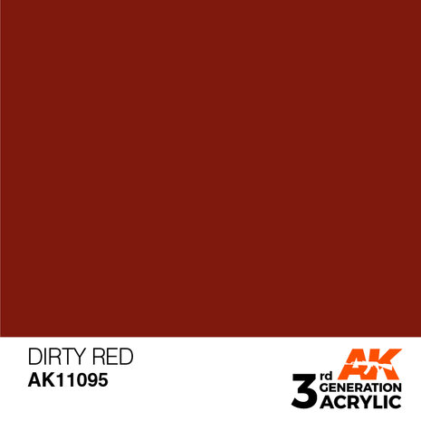AK11095 - Dirty Red  - Acrylic - 17 ml - [AK Interactive]