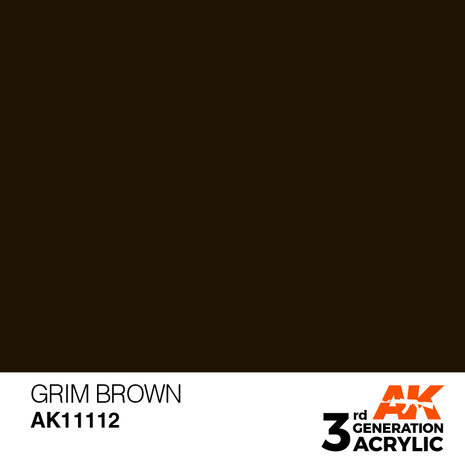 AK11112 - Grim Brown  - Acrylic - 17 ml - [AK Interactive]