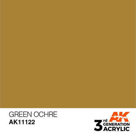 AK11122 - Green Ocher  - Acrylic - 17 ml - [AK Interactive]