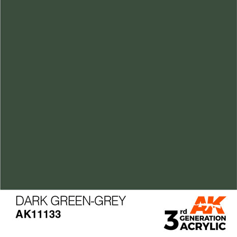 AK11133 - Dark Green-Grey  - Acrylic - 17 ml - [AK Interactive]