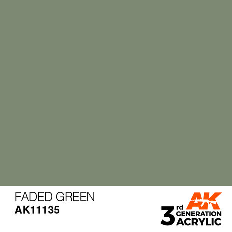 AK11135 - Faded Green  - Acrylic - 17 ml - [AK Interactive]