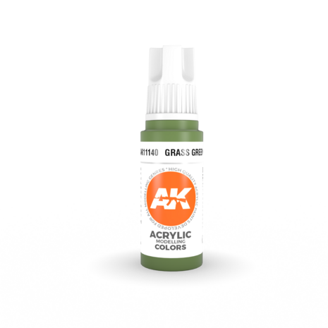 AK11140 - Grass Green  - Acrylic - 17 ml - [AK Interactive]