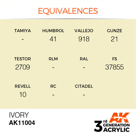 AK11004 - Ivory  - Acrylic - 17 ml - [AK Interactive]