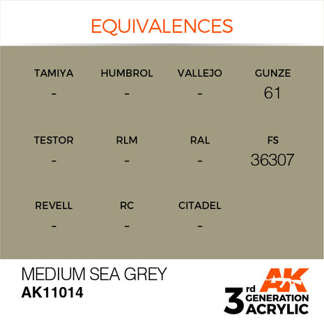 AK11014 - Medium Sea Grey  - Acrylic - 17 ml - [AK Interactive]