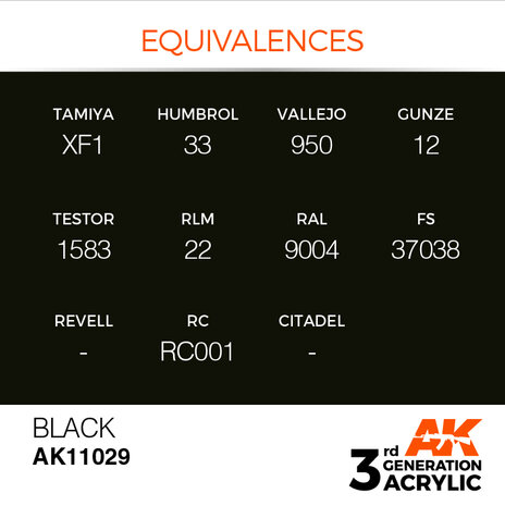 AK11029 - Black  - Intense - 17 ml - [AK Interactive]