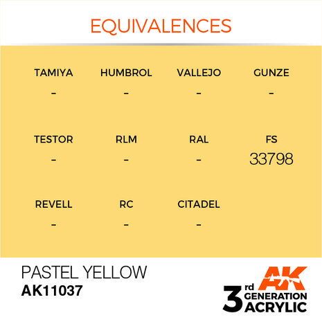 AK11037 - Pastel Yellow  - Pastel - 17 ml - [AK Interactive]