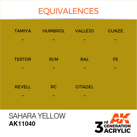 AK11040 - Sahara Yellow  - Acrylic - 17 ml - [AK Interactive]