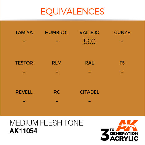 AK11054 - Medium Flesh Tone  - Acrylic - 17 ml - [AK Interactive]