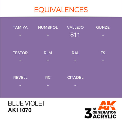 AK11070 - Blue Violet  - Acrylic - 17 ml - [AK Interactive]