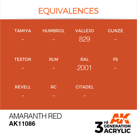 AK11086 - Amaranth Red  - Acrylic - 17 ml - [AK Interactive]