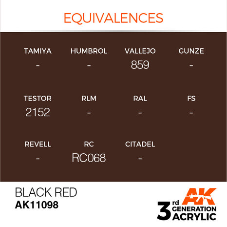 AK11098 - Black Red  - Acrylic - 17 ml - [AK Interactive]