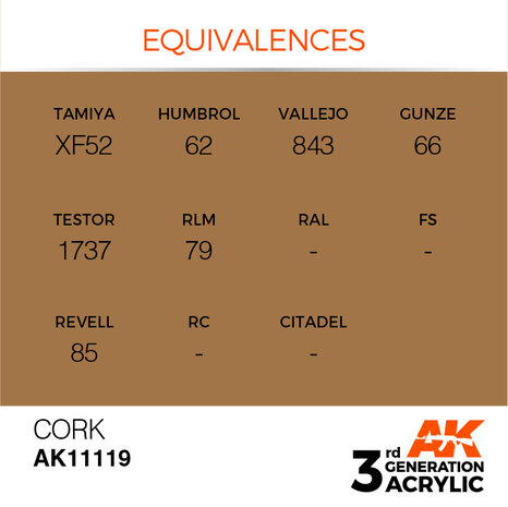 AK11119 - Cork  - Acrylic - 17 ml - [AK Interactive]