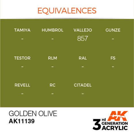 AK11139 - Golden Olive  - Acrylic - 17 ml - [AK Interactive]
