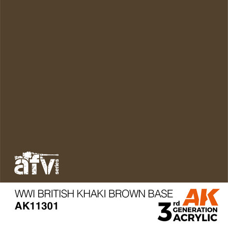 AK11301 - WWI Brithish Khaki Brown Base - Acrylic - 17 ml - [AK Interactive]