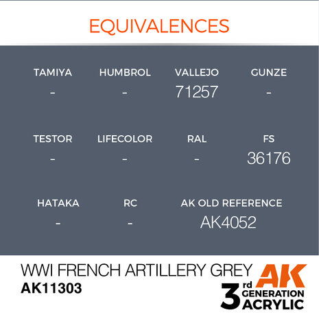 AK11303 - WWI French Artillery Grey - Acrylic - 17 ml - [AK Interactive]