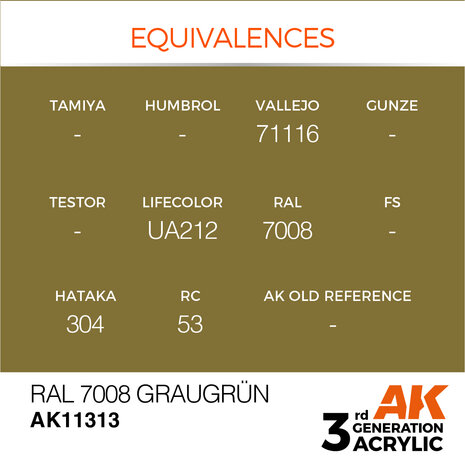 AK11313 - RAL 7008 Graugrün - Acrylic - 17 ml - [AK Interactive]