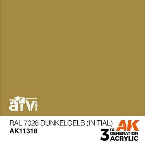 AK11318 - RAL 7028 Dunkelgelb (Initial) - Acrylic - 17 ml - [AK Interactive]
