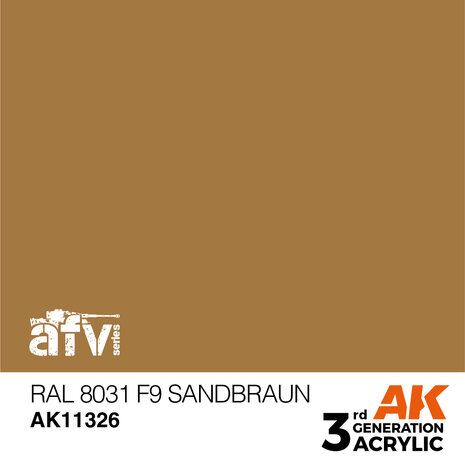 AK11326 - RAL 8031 F9 Sandbraun - Acrylic - 17 ml - [AK Interactive]
