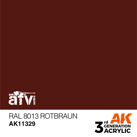 AK11329 - RAL 8013 Rotbraun - Acrylic - 17 ml - [AK Interactive]