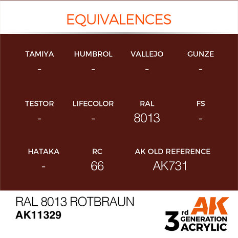 AK11329 - RAL 8013 Rotbraun - Acrylic - 17 ml - [AK Interactive]