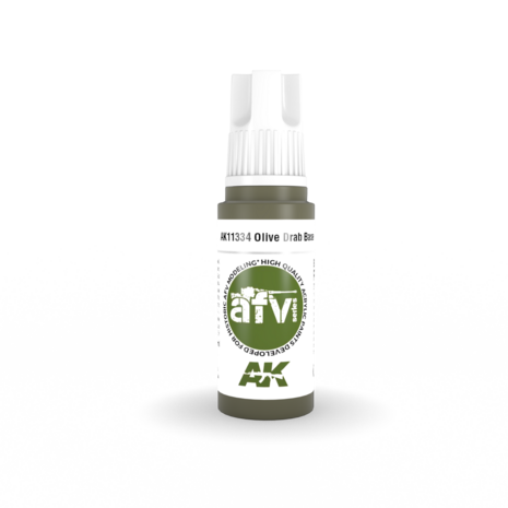 AK11334 - Olive Drab Base - Acrylic - 17 ml - [AK Interactive]