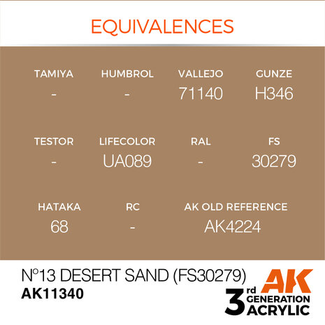 AK11340 - Nº13 Desert Sand (FS30279) - Acrylic - 17 ml - [AK Interactive]