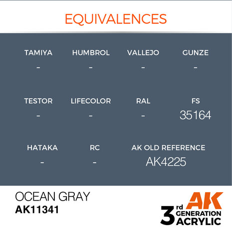 AK11341 - Ocean Gray (FS35164) - Acrylic - 17 ml - [AK Interactive]