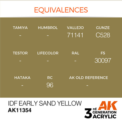 AK11354 - IDF Early Sand Yellow - Acrylic - 17 ml - [AK Interactive]