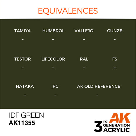 AK11355 - IDF Green - Acrylic - 17 ml - [AK Interactive]