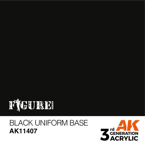 AK11407 - Black Uniform Base - Acrylic - 17 ml - [AK Interactive]