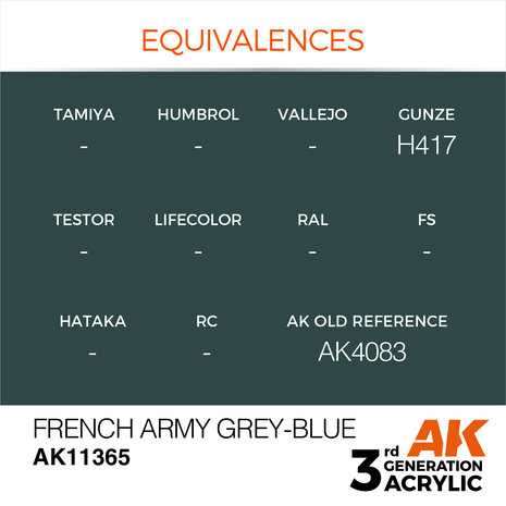 AK11365 - French Army Grey-Blue - Acrylic - 17 ml - [AK Interactive]