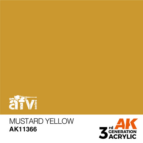 AK11366 - Mustard Yellow - Acrylic - 17 ml - [AK Interactive]