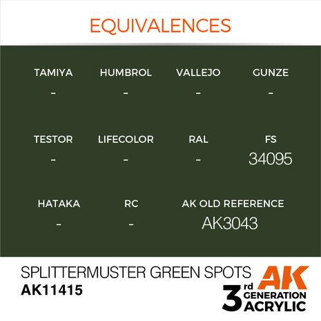 AK11415 - Splittermuster Green Spots - Acrylic - 17 ml - [AK Interactive]