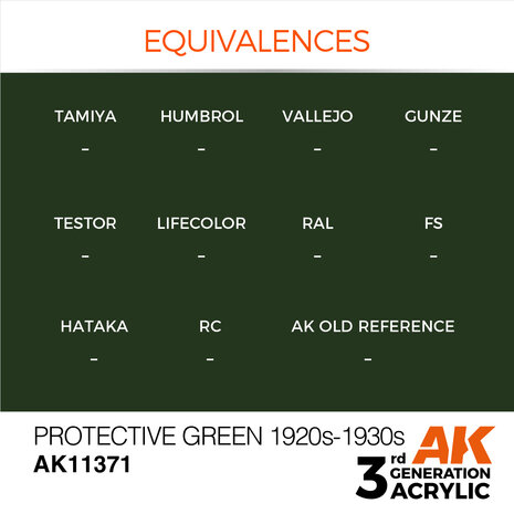 AK11371 - Protective Green 1920s-1930s - Acrylic - 17 ml - [AK Interactive]