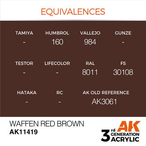 AK11419 - Waffen Red Brown - Acrylic - 17 ml - [AK Interactive]