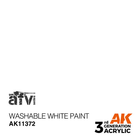 AK11372 - Washable White Paint - Acrylic - 17 ml - [AK Interactive]