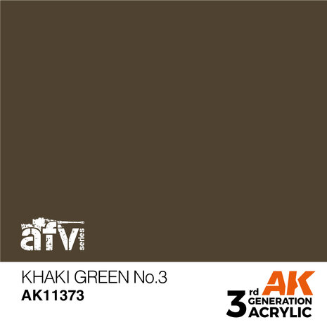 AK11373 - Khaki green Nº3 - Acrylic - 17 ml - [AK Interactive]