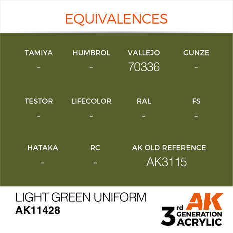 AK11428 - Light Green Uniform - Acrylic - 17 ml - [AK Interactive]