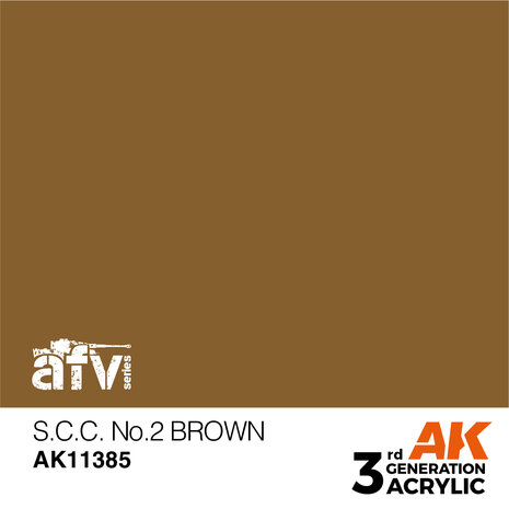 AK11385 - S.C.C. No.2 Brown - Acrylic - 17 ml - [AK Interactive]