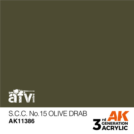 AK11386 - S.C.C. No.15 Olive Drab - Acrylic - 17 ml - [AK Interactive]