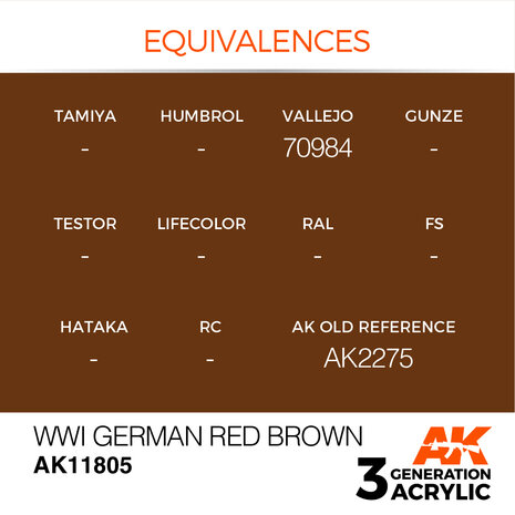 AK11805 - WWI German Red Brown - Acrylic - 17 ml - [AK Interactive]