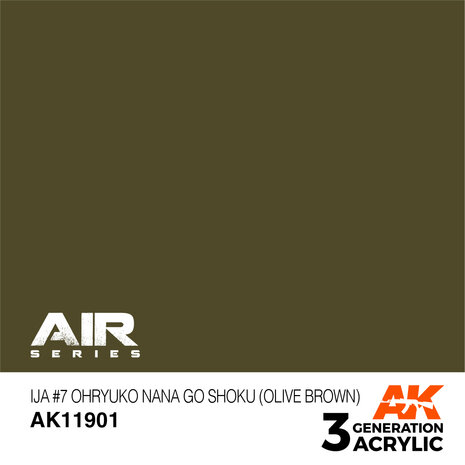 AK11901 - IJA  7 Ohryuko Nana Go Shoku (Olive Brown) - Acrylic - 17 ml - [AK Interactive]