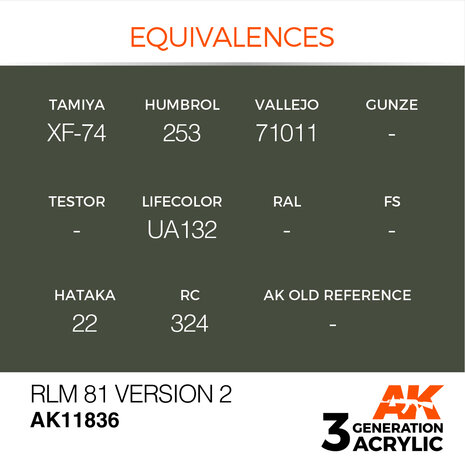 AK11836 - RLM 81 Version 2 - Acrylic - 17 ml - [AK Interactive]