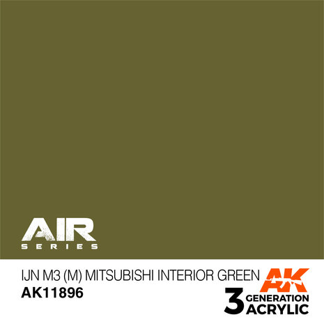 AK11896 - IJN M3 (M) Mitsubishi Interior Green - Acrylic - 17 ml - [AK Interactive]