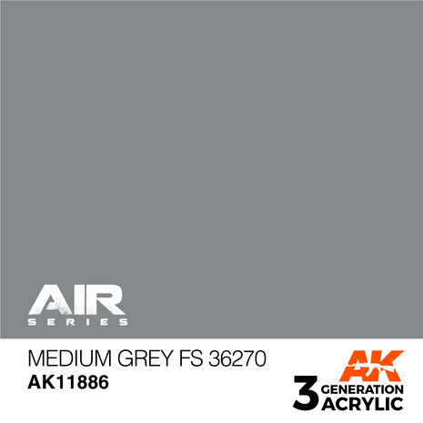 AK11886 - Medium Grey FS 36270 - Acrylic - 17 ml - [AK Interactive]