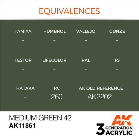 AK11861 - Medium Green 42 - Acrylic - 17 ml - [AK Interactive]