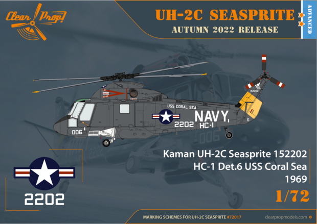 Clear Prop Models CP72017 - UH-2C Seasprite (Advanced kit) - 1:72