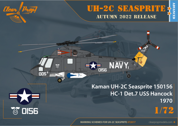 Clear Prop Models CP72017 - UH-2C Seasprite (Advanced kit) - 1:72