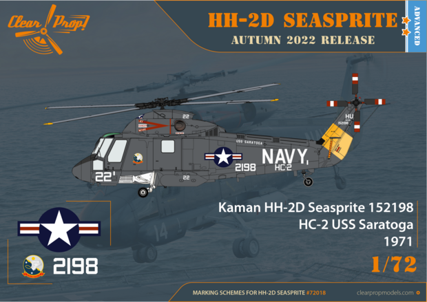 Clear Prop Models CP72018 - HH-2D Seasprite (Advanced kit) - 1:72