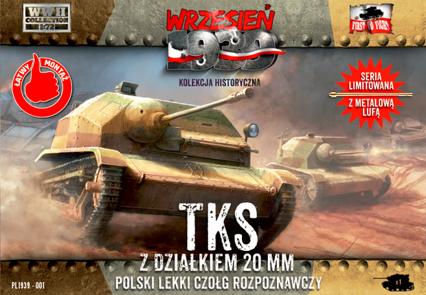 FTF PL1939-001 - TKS with 20mm Cannon - Polish Light Reconnaissance Tank - 1:72